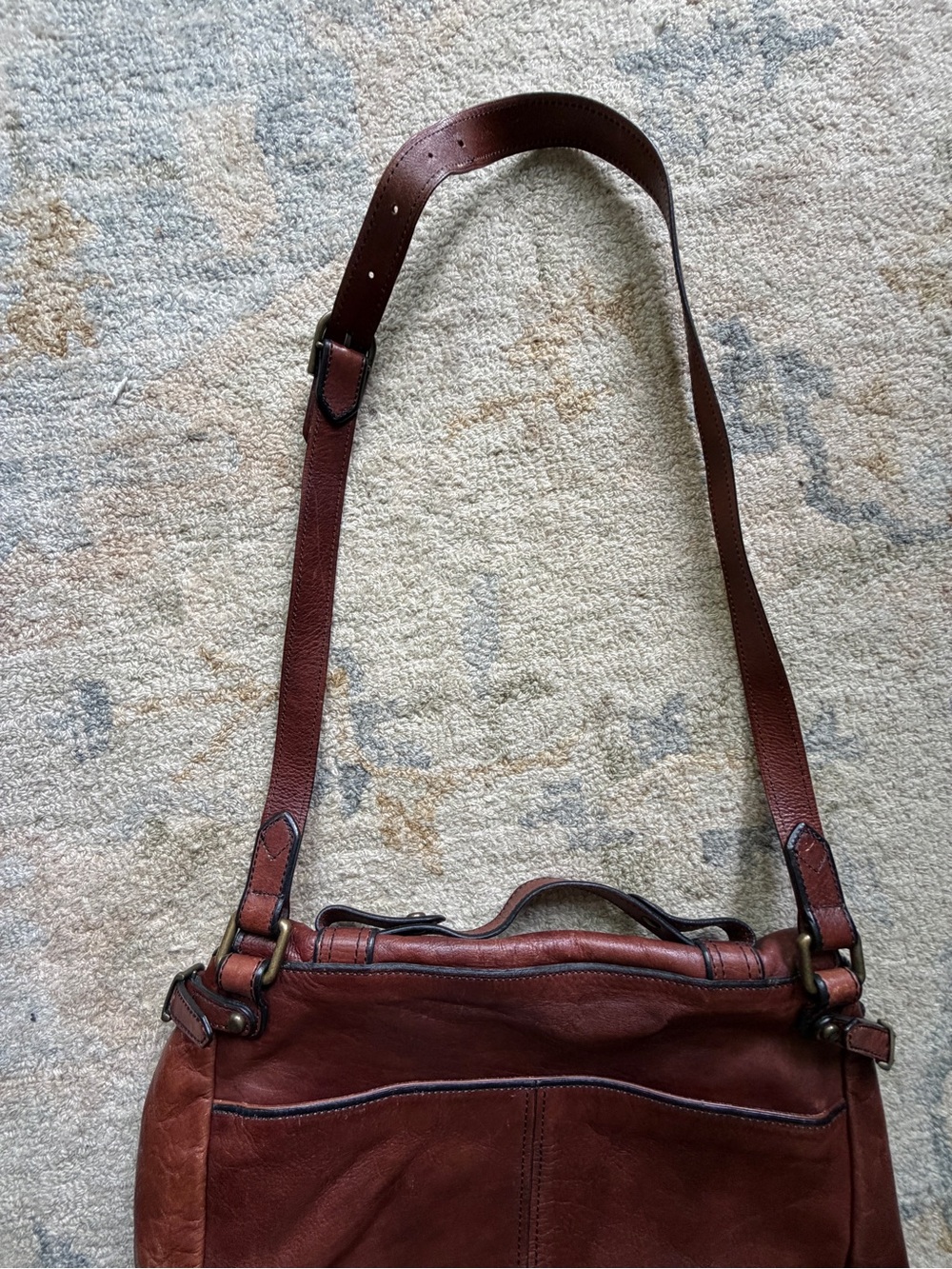 Fossil Brown Leather Crossbody Satchel - Picture 10 of 15